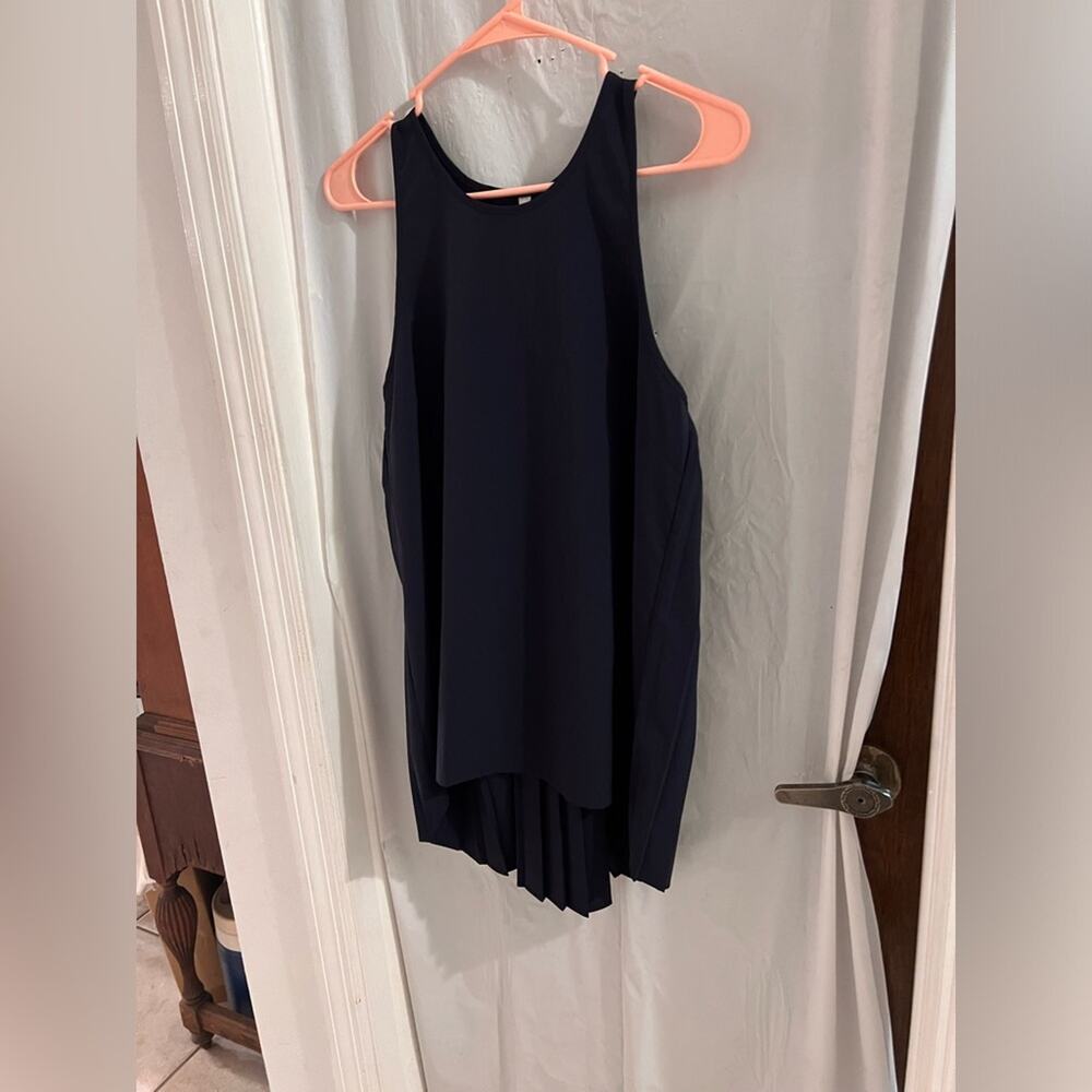 Athleta navy blue sojourn tank pleated racer back size xs - Picture 3 of 8